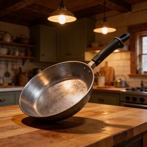 Vintage Revere Ware 12 Inch Skillet Copper Clad Bottom Stainless Steel Pan